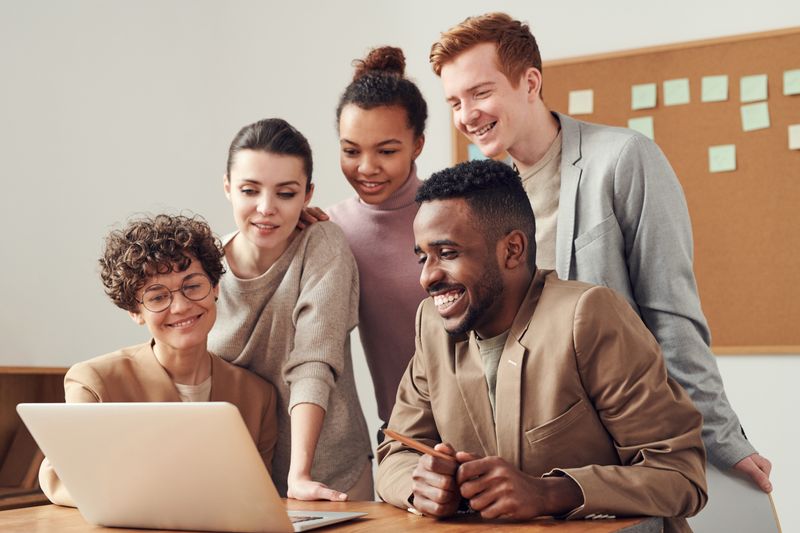 Technology professionals in modern workspace